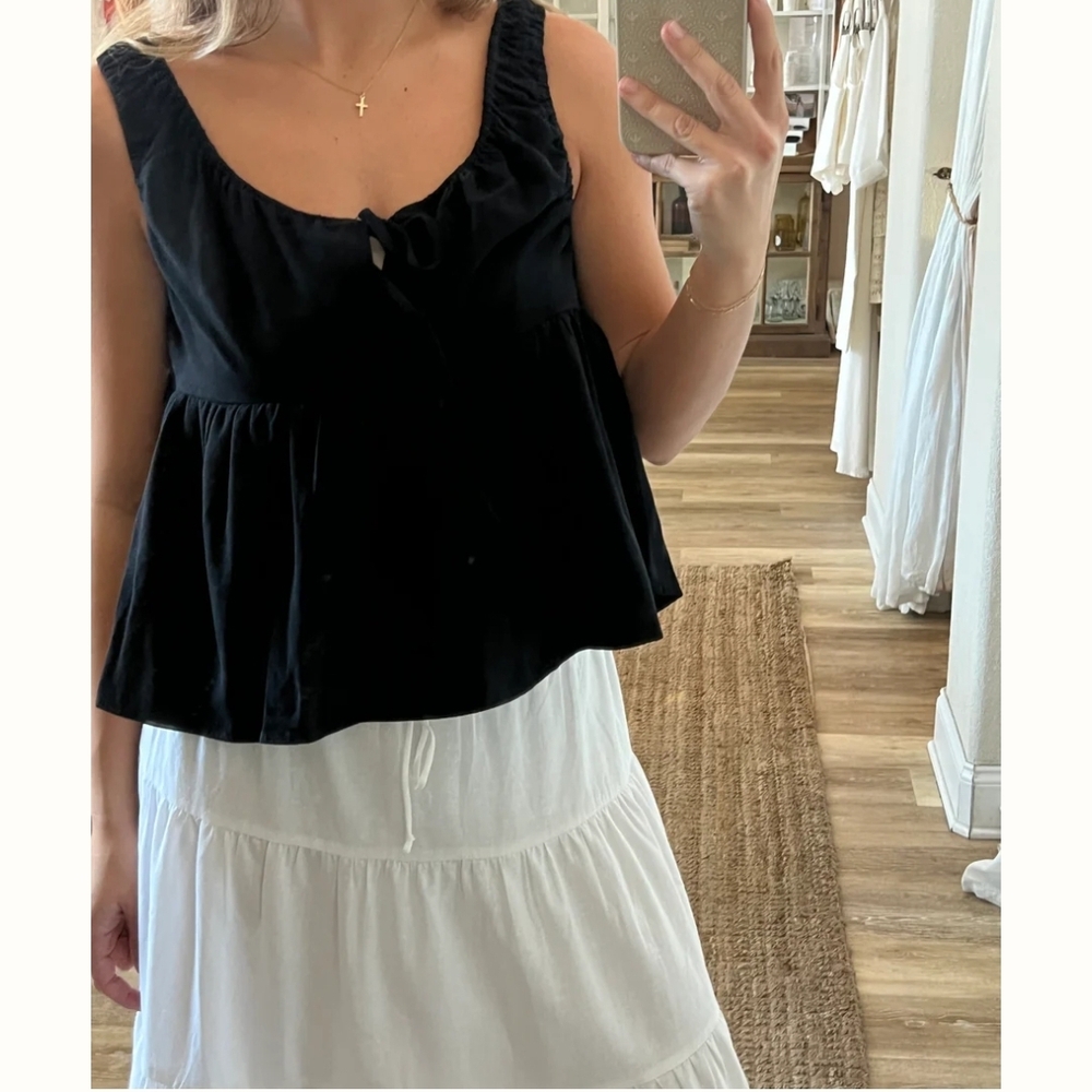 Together Black Sleeveless Tank Top